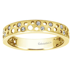 Ladies' Open Space 14k Yellow Gold Diamond Band