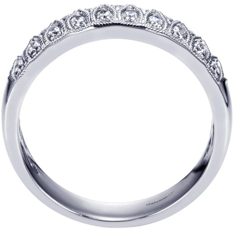 Ladies' Double Row 14k White Gold Diamond Band