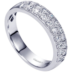 Ladies' Double Row 14k White Gold Diamond Band
