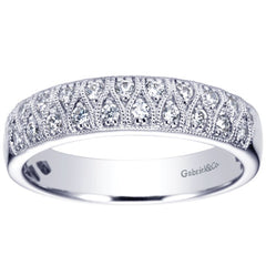Ladies' Double Row 14k White Gold Diamond Band