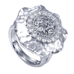 Ladies' Sterling Silver and Diamonds Fashion Ring by Gabriel Co