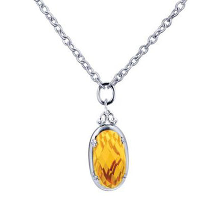 Sterling Silver and Citrine Pendant