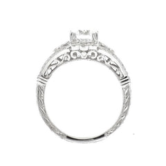 Amavida Platinum Engagement Mounting With Semi Halo