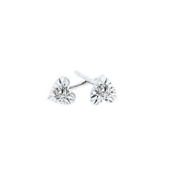 Heart Shaped Illusion Set Diamond Studs