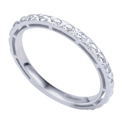 Criss Cross Designer White Gold Band