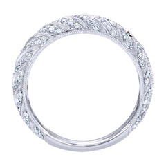 Victorian Pave Design White Gold Diamond Band