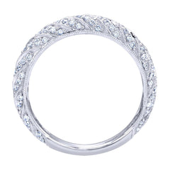 Victorian Pave Design White Gold Diamond Band