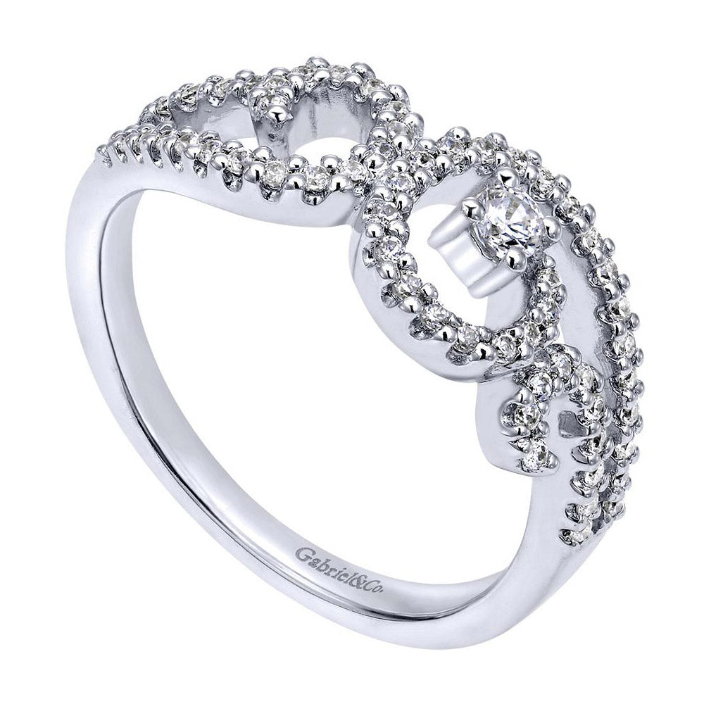 1.00 Diamond Pave Cocktail Ring in 18k Yellow & Platinum - Filigree Jewelers