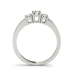 Classic Three Stone Diamond Engagement Ring in White Gold