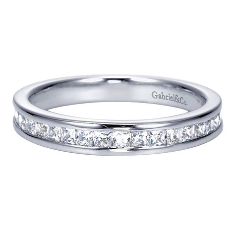 Classic Channel Set White Gold Diamond Band