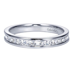 Classic Channel Set White Gold Diamond Band