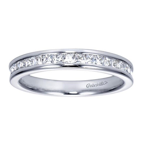 Classic Channel Set White Gold Diamond Band