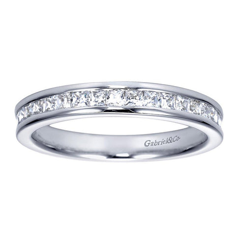 Classic Channel Set White Gold Diamond Band