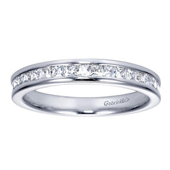 Classic Channel Set White Gold Diamond Band